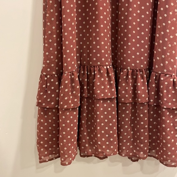 Moon River maxi dress. Mauve/dark rose color. Medium - Picture 3 of 6